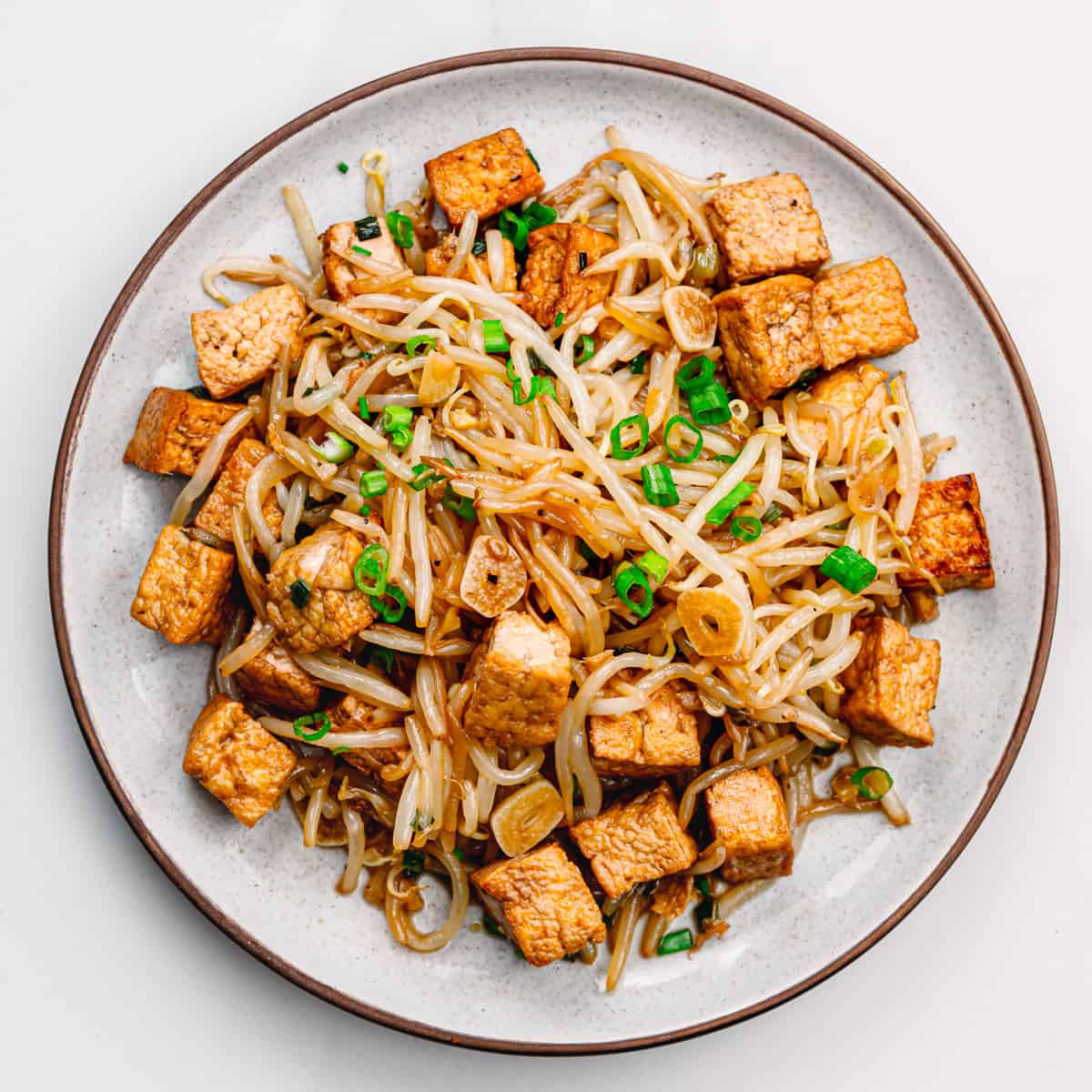 Stir-Fried Tofu with Bean Sprouts